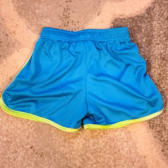 2 piece set tank and shorts teal and lime green mesh girls size 10-12 - Picture 6 of 7